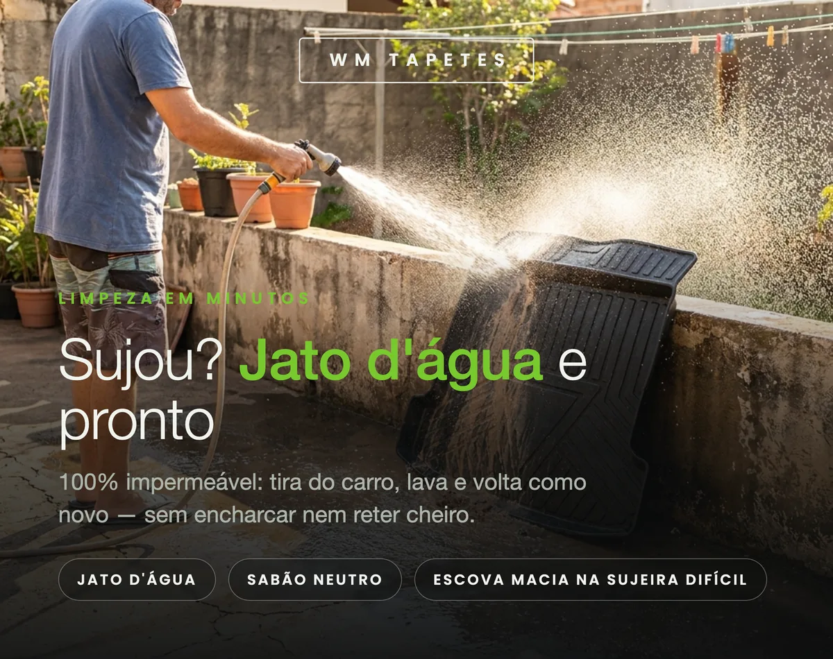 Lavagem simples do tapete