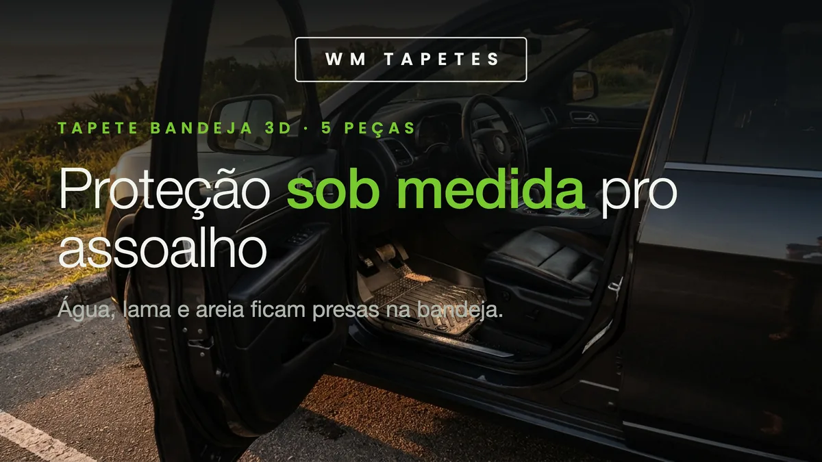 Tapete Bandeja 3D WM em funcionamento